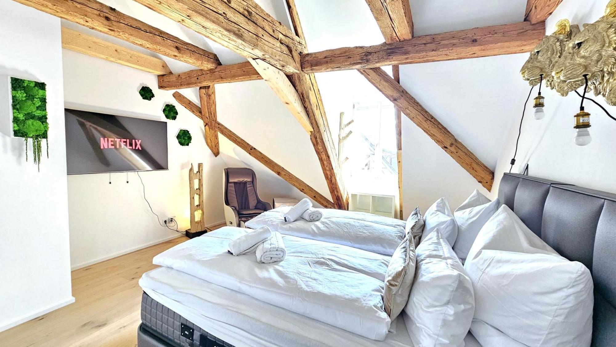 Apartamento Wood World Luxury - Massage - Bergblick - Tranpolin- Parken Markdorf Exterior foto